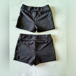 More than magic girls black 2 pack shorts small